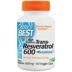 Trans-Resveratrol 600 - 600 mg, 60 kapsułek (Doctor's Best)