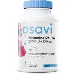 Witamina D3 + K2 - 2000IU + 100mcg, 120 kapsułek (Osavi)