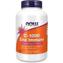 C-1000 Zinc Immune  - 180 kapsułek (NOW Foods)